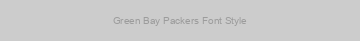 Green Bay Packers Font Style